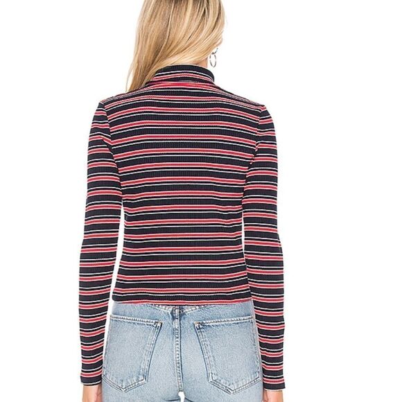 Striped Long Sleeve Fitted Cotton Top by About Us - Picture 3 of 4